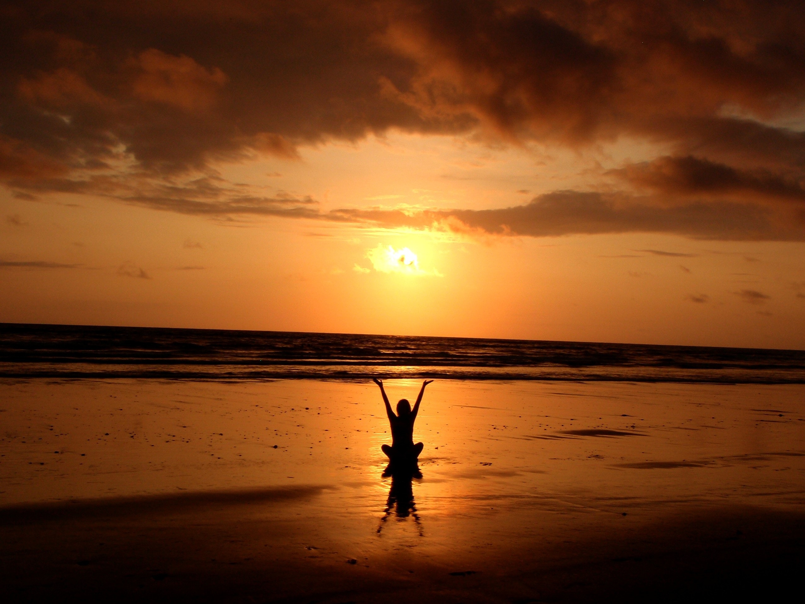 woman in the sun on a retreat